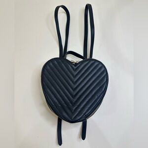 Black Quilted Heart-Shaped Women's Bag